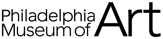 the philadelphia museum of art text logo, black text reads "Philadelphia museum of art"