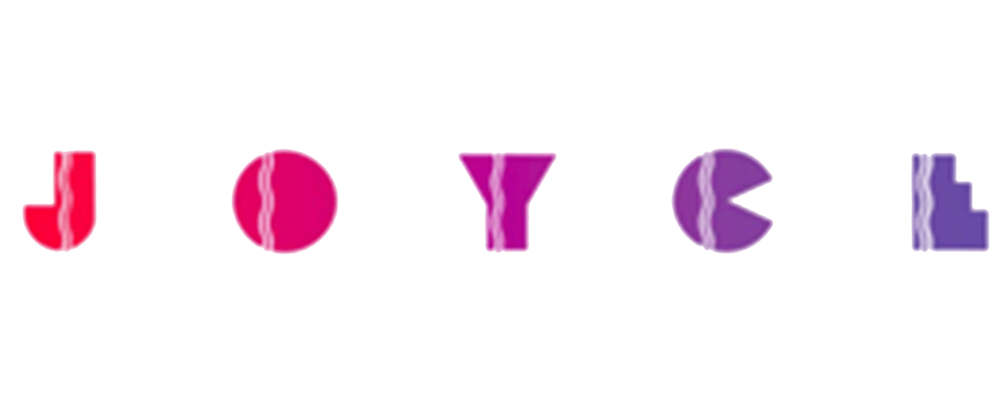 the Joyce Theater Foundation logo, pink and purple-colored block letters spell "JOYCE"