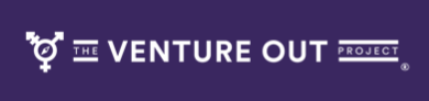 The Venture Our Project logo, white text on a purple background