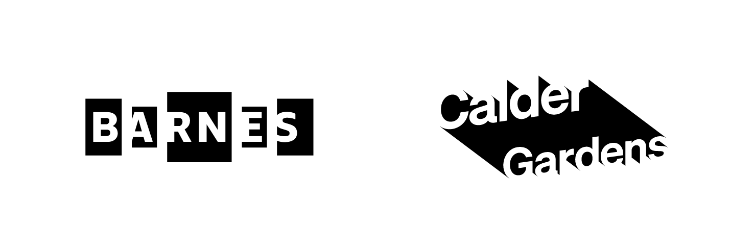The Barnes Foundation and Calder Gardens logos