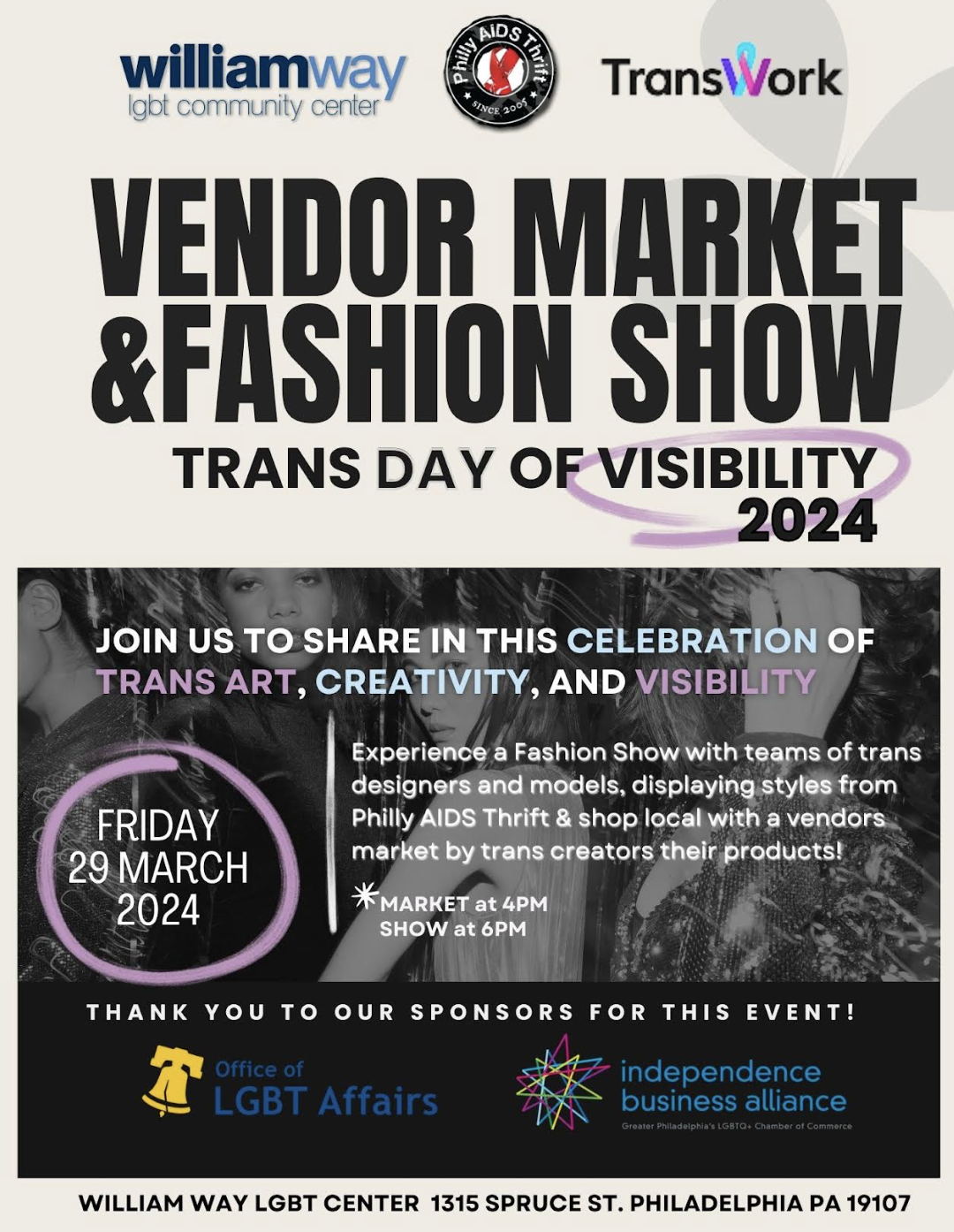 Trans Day of Visibility Vendor Market and Fashion Show