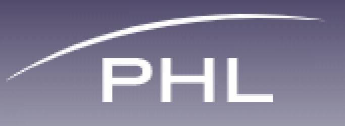Philadelphia International Airport logo, with letters P H L and a curved line