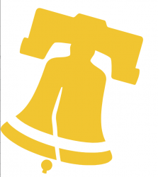 City of Philadelphia logo, consisting of yellow liberty bell and name