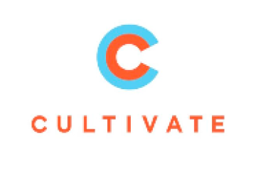 the Cultivate Logo. a blue and orange letter "C" above orange-colored text which reads "Cultivate"